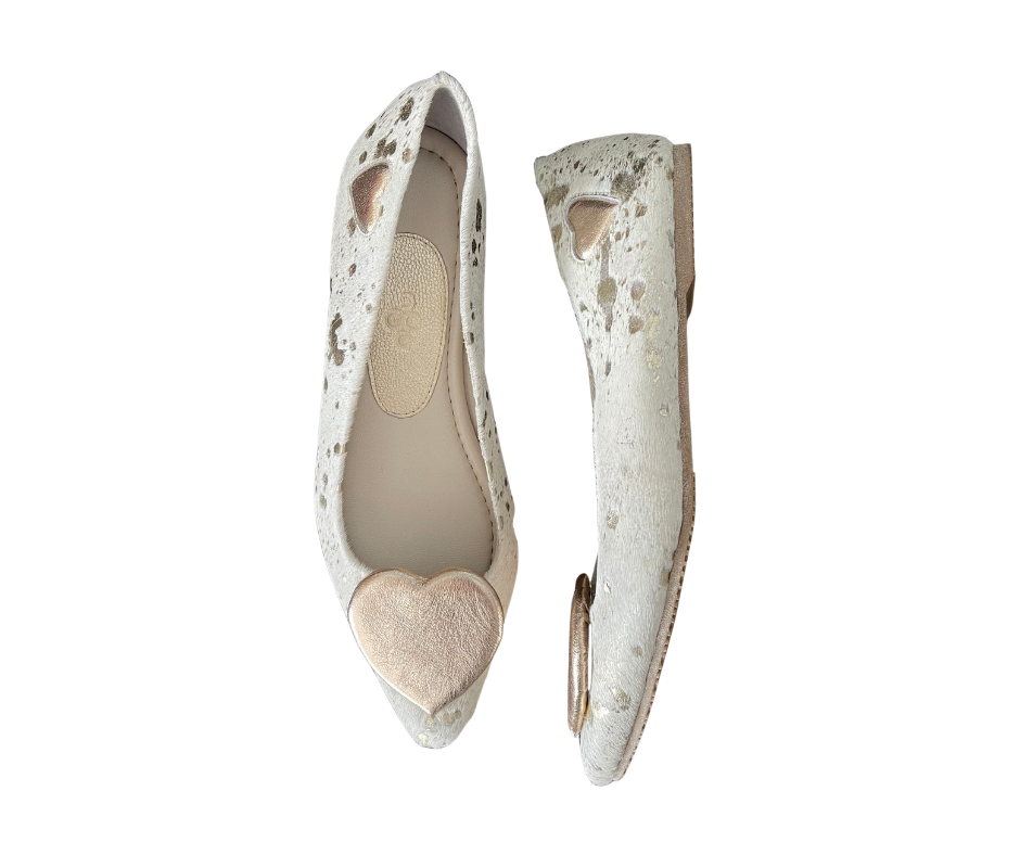 Bailarina en cuero al pelo Corazón relleno